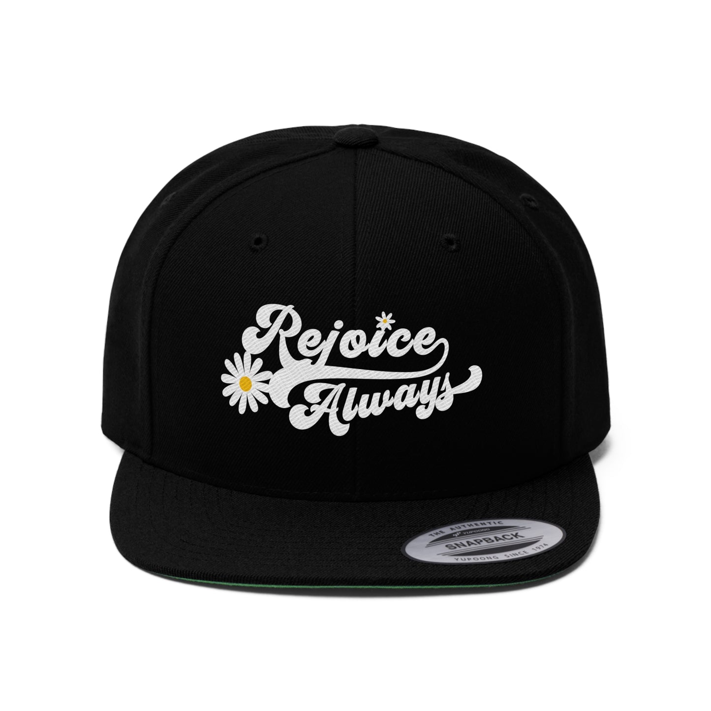 Rejoice Square Flat Bill Hat