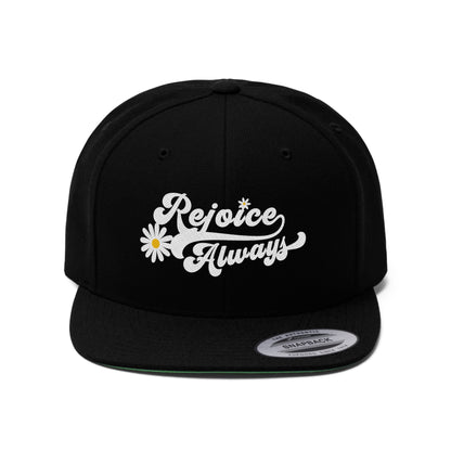 Rejoice Square Flat Bill Hat