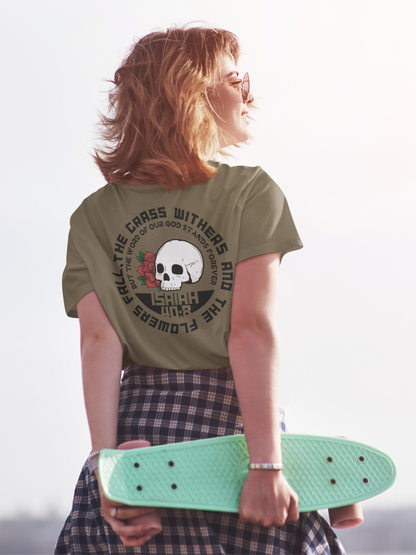 Adult Unisex Tee - Rose Skull