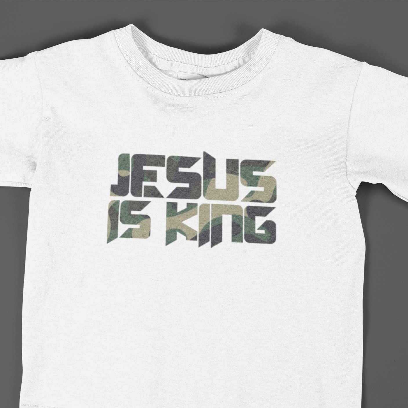 Camo Jesus is King - Adult Unisex Tee