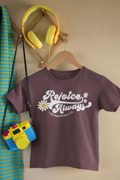 Groovy Rejoice Always - Kids Christian Tee