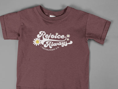 Groovy Rejoice Always - Kids Christian Tee