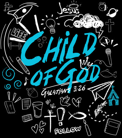 Sketch Child of God - Kids Christian Tee