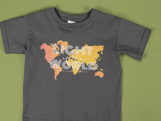 Light of the World Map - Kids Christian Tee