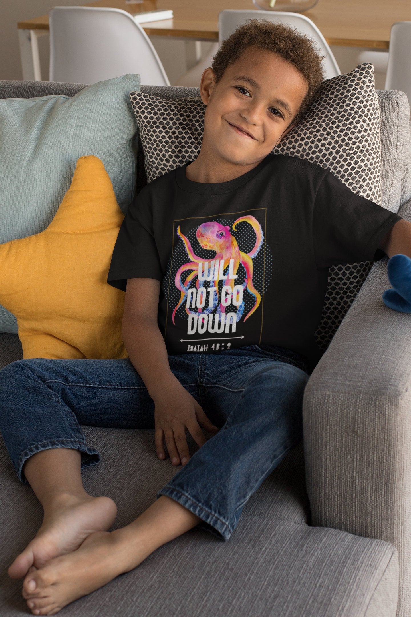 Neon Octopus - Kids Christian Tee