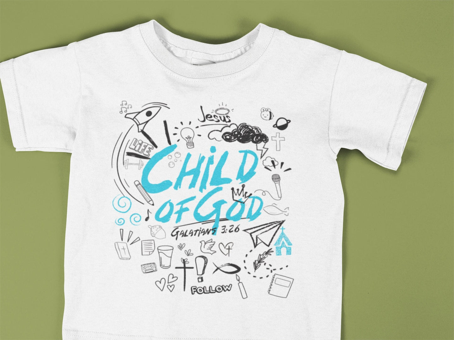 Sketch Child of God - Kids Christian Tee