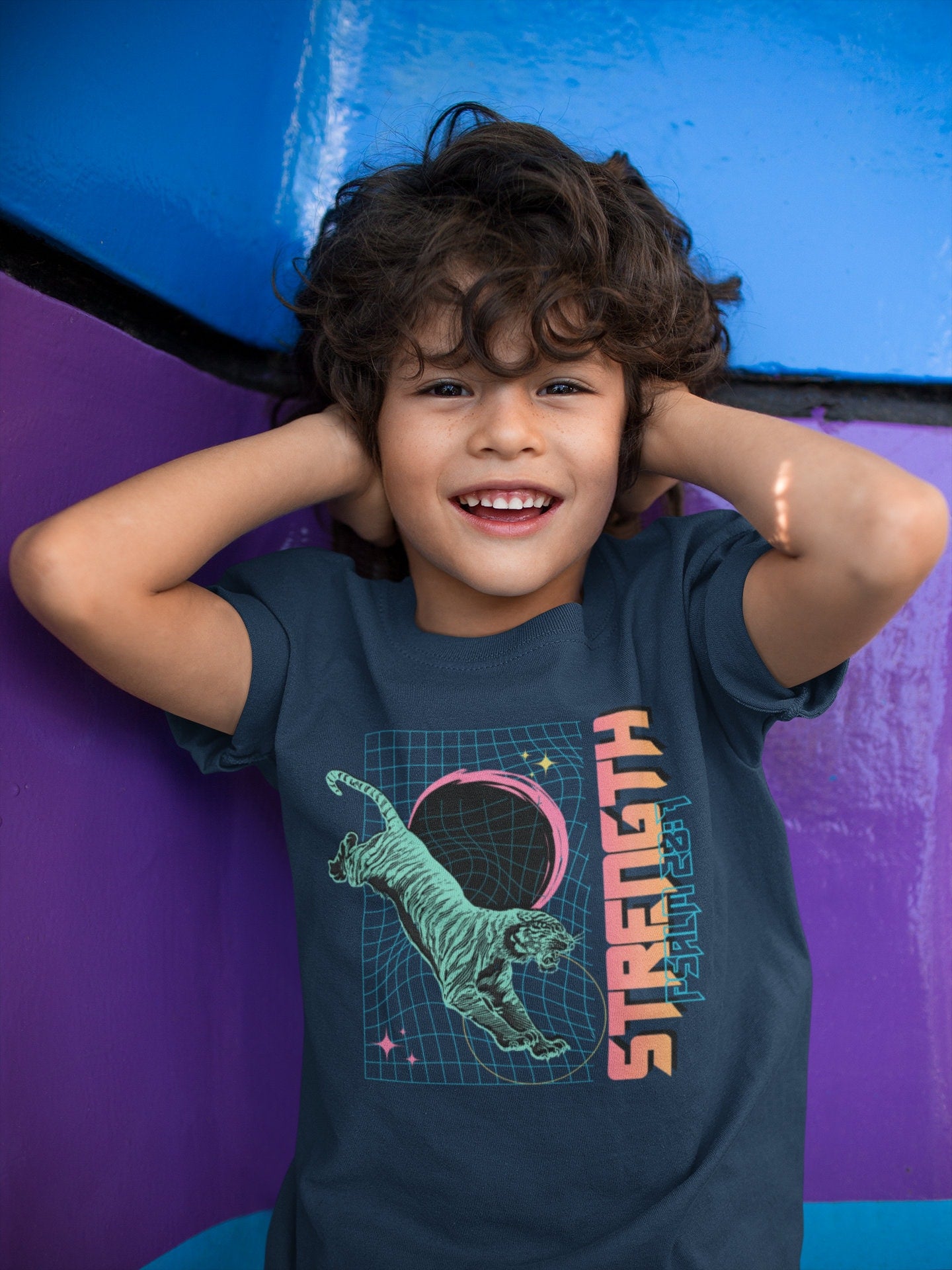 Strength Tiger - Kids Christian Tee