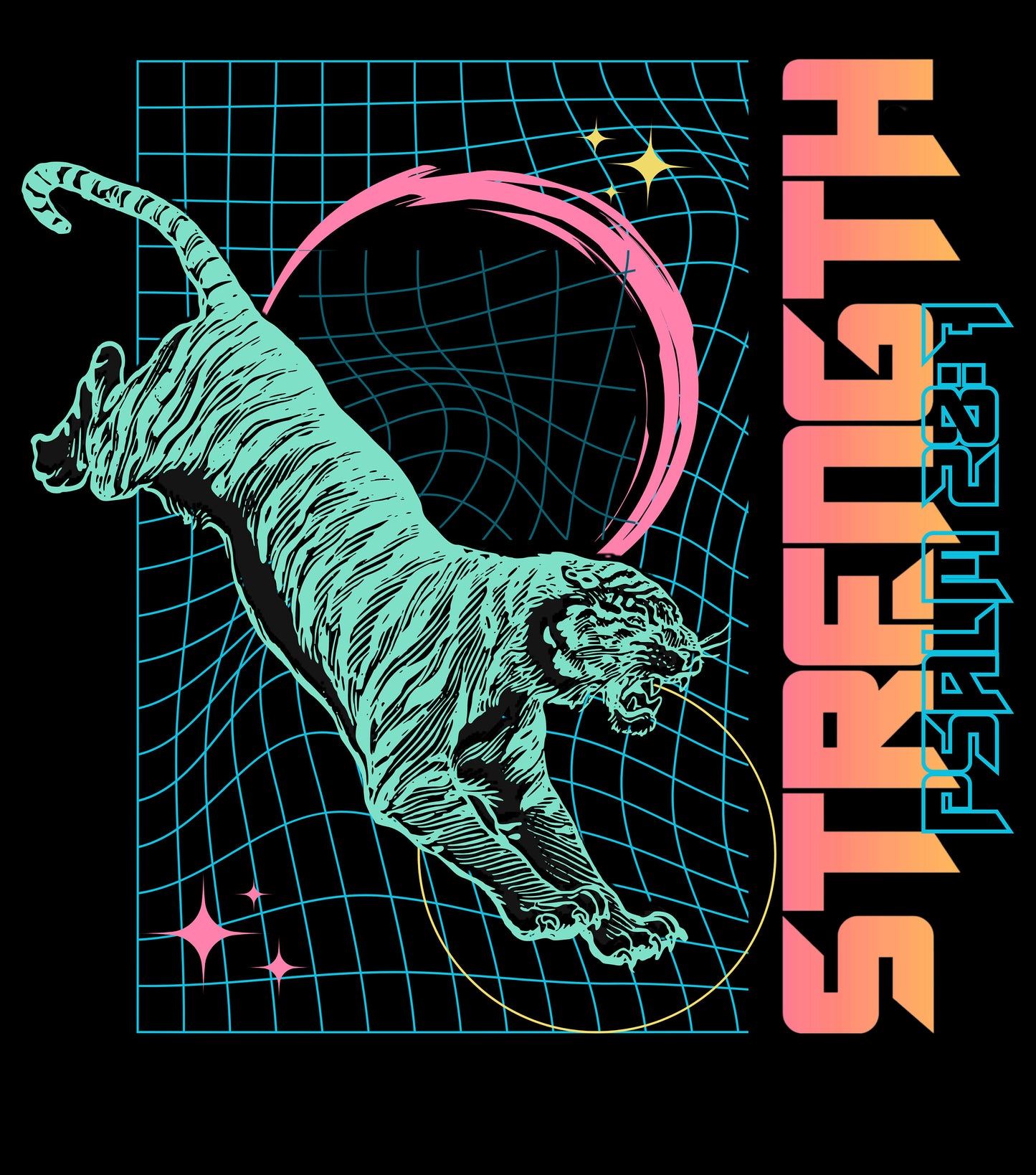 Strength Tiger - Kids Christian Tee